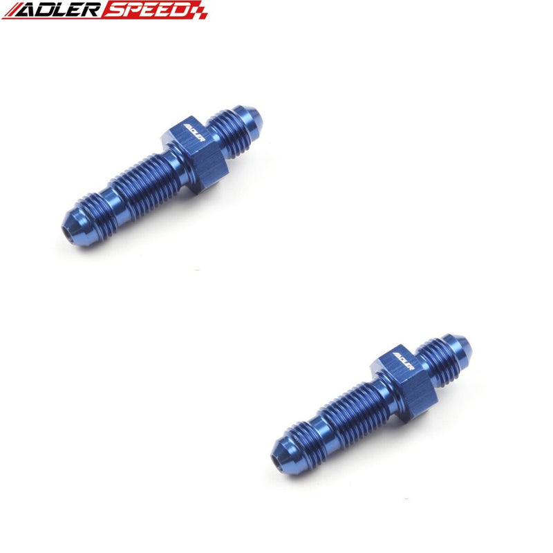 US SHIP ! ADLERSPEED 2PCS -3AN 4AN 6AN 10AN Male Aluminum Straight Bulkhead Fitting Adapter