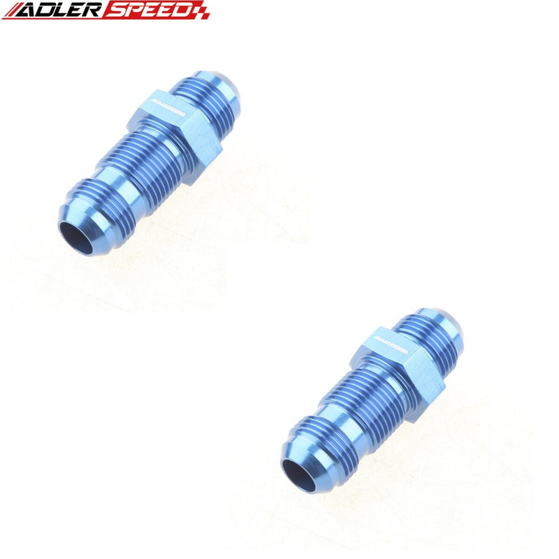 US SHIP ! ADLERSPEED 2PCS -3AN 4AN 6AN 10AN Male Aluminum Straight Bulkhead Fitting Adapter