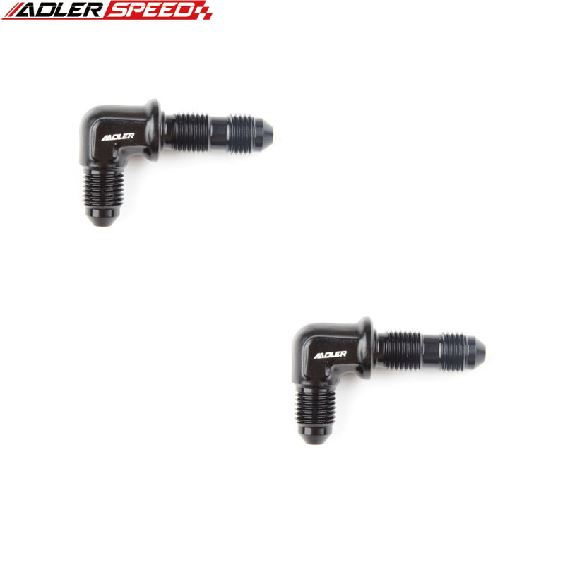 US SHIP ! ADLERSPEED 2PCS -3AN 4AN 6AN 8AN 10AN Male 90 Degree Bulkhead Fuel Oil Fitting Adapter
