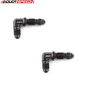 US SHIP ! ADLERSPEED 2PCS -3AN 4AN 6AN 8AN 10AN Male 90 Degree Bulkhead Fuel Oil Fitting Adapter