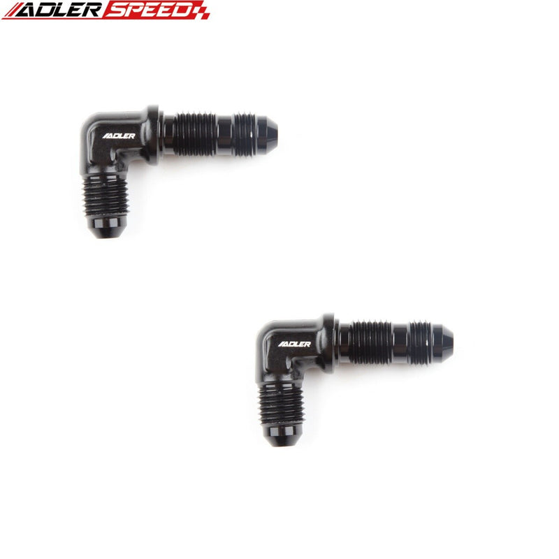 US SHIP ! ADLERSPEED 2PCS -3AN 4AN 6AN 8AN 10AN Male 90 Degree Bulkhead Fuel Oil Fitting Adapter