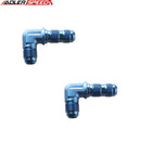 US SHIP ! ADLERSPEED 2PCS -3AN 4AN 6AN 8AN 10AN Male 90 Degree Bulkhead Fuel Oil Fitting Adapter