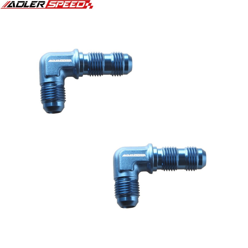 US SHIP ! ADLERSPEED 2PCS -3AN 4AN 6AN 8AN 10AN Male 90 Degree Bulkhead Fuel Oil Fitting Adapter