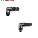 US SHIP ! ADLERSPEED 2PCS -3AN 4AN 6AN 8AN 10AN Male 90 Degree Bulkhead Fuel Oil Fitting Adapter