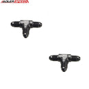 US SHIP ! ADLERSPEED 2PCS AN3 AN4 AN6 8 10 12 Male Union Tee-piece Fuel Fitting Adapter Black/Blue