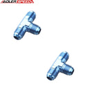 US SHIP ! ADLERSPEED 2PCS AN3 AN4 AN6 8 10 12 Male Union Tee-piece Fuel Fitting Adapter Black/Blue