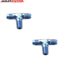 US SHIP ! ADLERSPEED 2PCS 4AN 6AN 8AN Male to 1/8 1/4 3/8'' NPT Tee T-piece Fuel Fitting Adapter