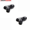 US SHIP ! ADLERSPEED 2PCS 4AN 6AN 8AN Male to 1/8 1/4 3/8'' NPT Tee T-piece Fuel Fitting Adapter