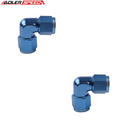US SHIP ! ADLERSPEED 2PCS 90 Degree 3AN 4AN 8AN 10AN Swivel Female to Female Fitting Adapter