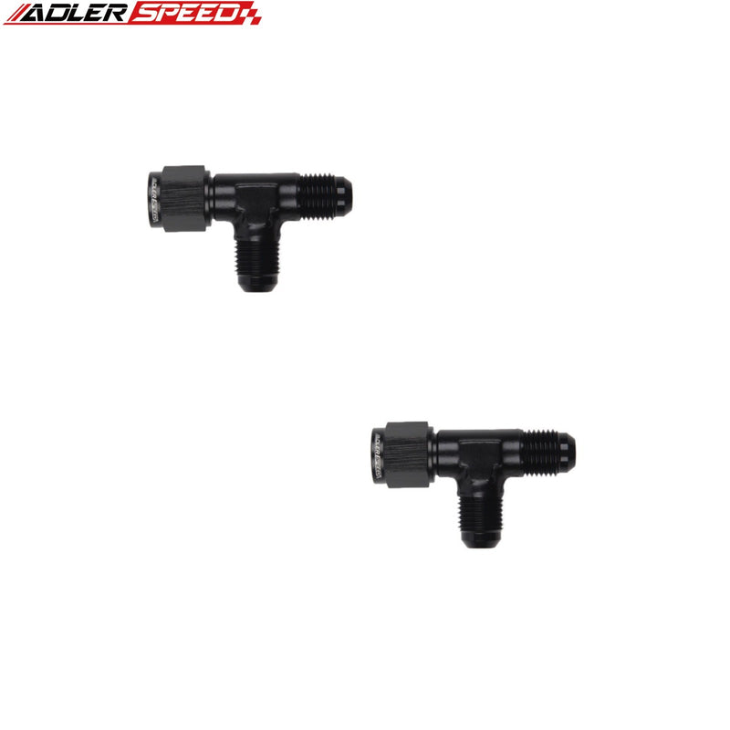 US SHIP ! ADLERSPEED 2PCS AN3 AN4 AN6 AN8 AN10 AN12 Male to Female Tee Piece Fuel Oil Fitting Adapter