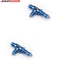 US SHIP ! ADLERSPEED 2PCS Aluminum -3AN 4AN 6AN 8AN 12AN Male Bulkhead Tee Piece Fuel Fitting Adapter