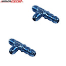 US SHIP ! ADLERSPEED 2PCS Aluminum -3AN 4AN 6AN 8AN 12AN Male Bulkhead Tee Piece Fuel Fitting Adapter