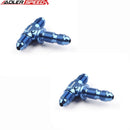 US SHIP ! 2PCS Male Tee Piece AN Bulkhead Adapter Fuel Hose Fittings -3AN 4AN 6AN 8AN 12AN