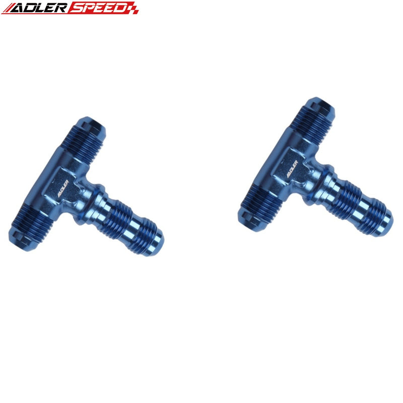 US SHIP ! 2PCS Male Tee Piece AN Bulkhead Adapter Fuel Hose Fittings -3AN 4AN 6AN 8AN 12AN
