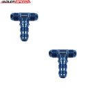 US SHIP ! 2PCS Male Tee Piece AN Bulkhead Adapter Fuel Hose Fittings -3AN 4AN 6AN 8AN 12AN