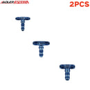 US SHIP ! 2PCS Male Tee Piece AN Bulkhead Adapter Fuel Hose Fittings -3AN 4AN 6AN 8AN 12AN