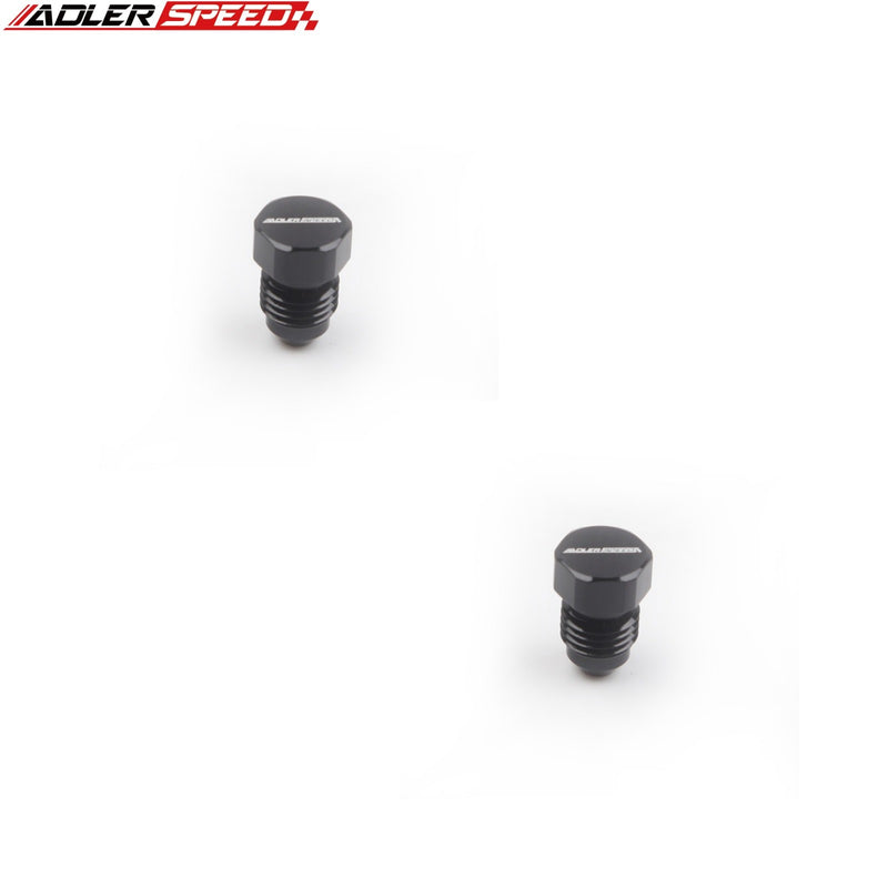 US SHIP ! ADLERSPEED 2PCS Aluminum AN3 AN4 AN6 AN8 AN10 Male Flare Plug Fuel Fitting Adapter