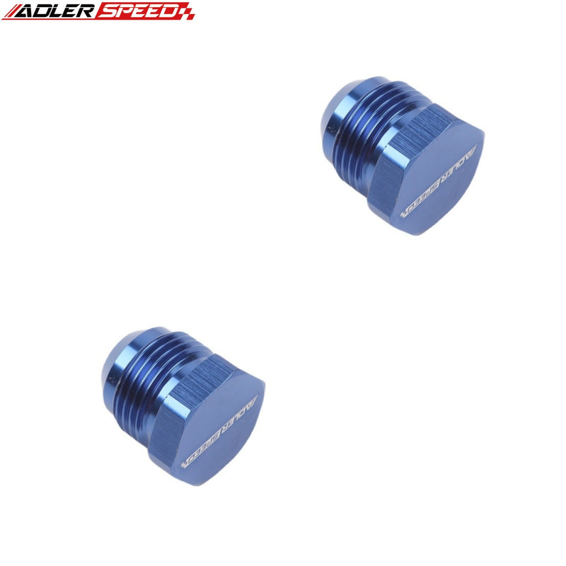 US SHIP ! ADLERSPEED 2PCS Aluminum AN3 AN4 AN6 AN8 AN10 Male Flare Plug Fuel Fitting Adapter