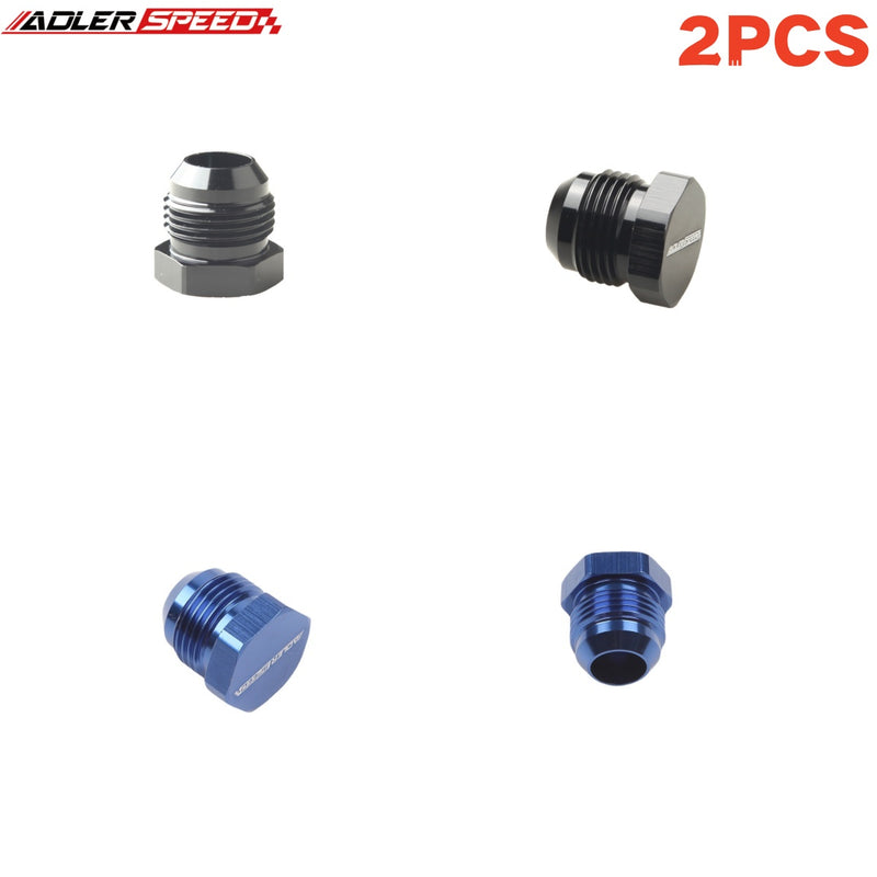 US SHIP ! ADLERSPEED 2PCS Aluminum AN3 AN4 AN6 AN8 AN10 Male Flare Plug Fuel Fitting Adapter