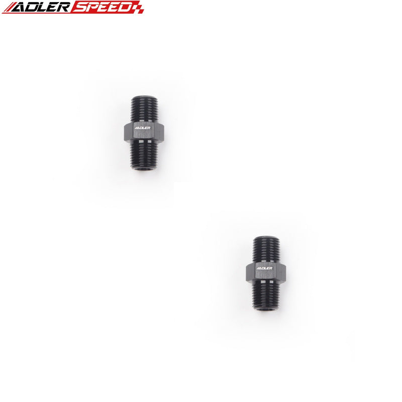 US SHIP ! ADLERSPEED 2pcs 1/8'' 3/8'' 1/2'' 3/4'' NPT Straight Male to Male Fitting Adapter