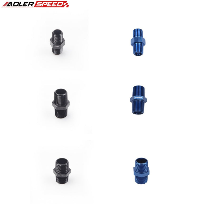 US SHIP ! ADLERSPEED 2pcs 1/8'' 3/8'' 1/2'' 3/4'' NPT Straight Male to Male Fitting Adapter