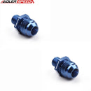 US SHIP ! 2PCS -10AN AN10 Male To M12x1.5 Metric Straight Fitting Adapter Aluminum Blue