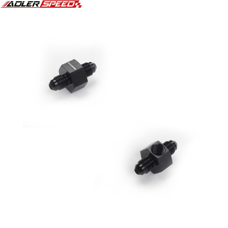 US SHIP !  2PCS AN4/6/8/12 To AN Male Fuel Pressure Fitting With 1/8" NPT Gauge Adapter
