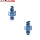 US SHIP !  2PCS AN4/6/8/12 To AN Male Fuel Pressure Fitting With 1/8" NPT Gauge Adapter