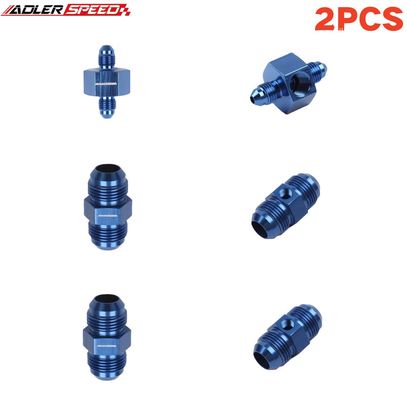 US SHIP !  2PCS AN4/6/8/12 To AN Male Fuel Pressure Fitting With 1/8" NPT Gauge Adapter