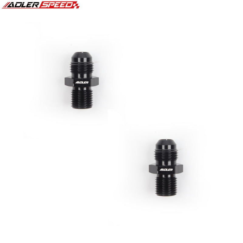 US SHIP ! ADLERSPEED 2PCS AN6 8 10 12 Male Flare To 1/8'' 1/4" 1/2'' BSP BSPP Straight Fitting Adapter