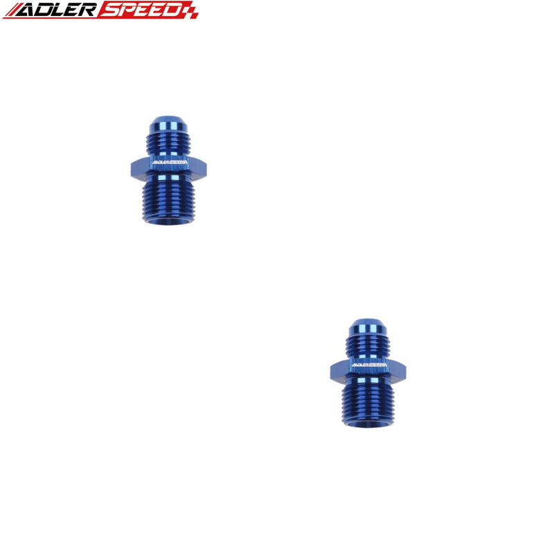 US SHIP ! ADLERSPEED 2PCS AN6 8 10 12 Male Flare To 1/8'' 1/4" 1/2'' BSP BSPP Straight Fitting Adapter