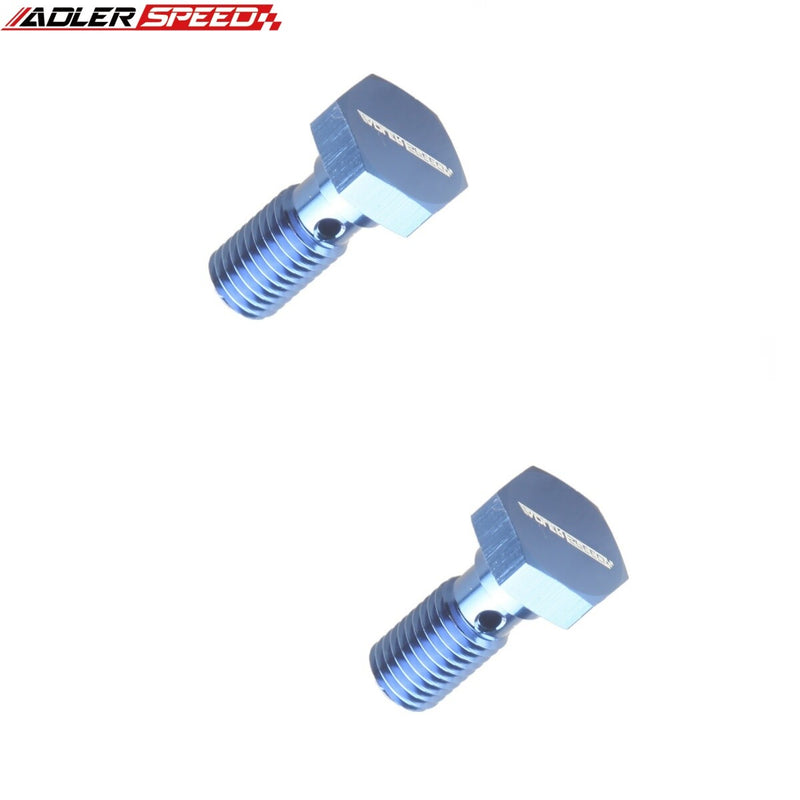 US SHIP ! ADLERSPEED 2pcs Aluminium Brake Fitting Adaptor -Banjo Bolt M8/M10/M12/M14/M16 x 1.0/1.25/1.5