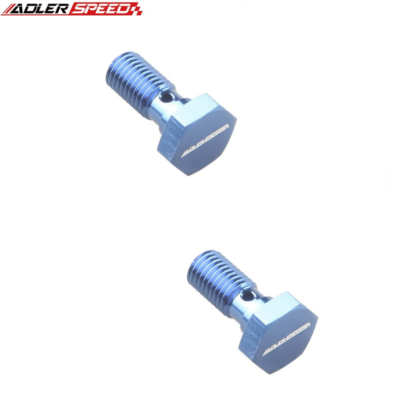 US SHIP ! ADLERSPEED 2pcs Aluminium Brake Fitting Adaptor -Banjo Bolt M8/M10/M12/M14/M16 x 1.0/1.25/1.5