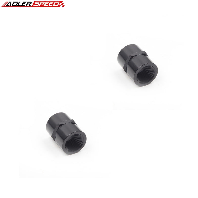 US SHIP ! ADLERSPEED 2PCS 1/8" 1/4" 3/8" 1/2" Inch NPT Straight Female to Female Fuel Fitting Adapter