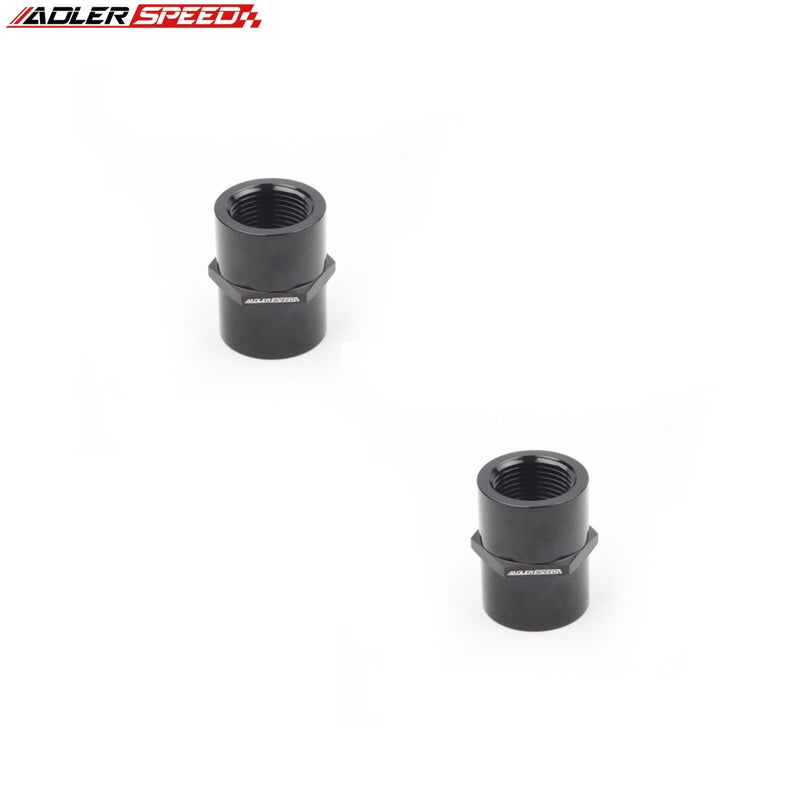 US SHIP ! ADLERSPEED 2PCS 1/8" 1/4" 3/8" 1/2" Inch NPT Straight Female to Female Fuel Fitting Adapter