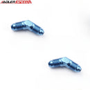 US SHIP ! ADLERSPEED 2PCS AN3 AN4 AN6 AN8 AN10 12 45 Degree Aluminum Male to Male Fitting Adapter