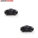 US SHIP ! ADLERSPEED 2PCS AN3 AN4 AN6 AN8 AN10 12 45 Degree Aluminum Male to Male Fitting Adapter