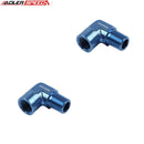 US SHIP ! ADLERSPEED 2pcs 1/8'' 1/4'' 3/8'' 1/2'' NPT Female to Male 90 Degree Fuel Fitting Adapter
