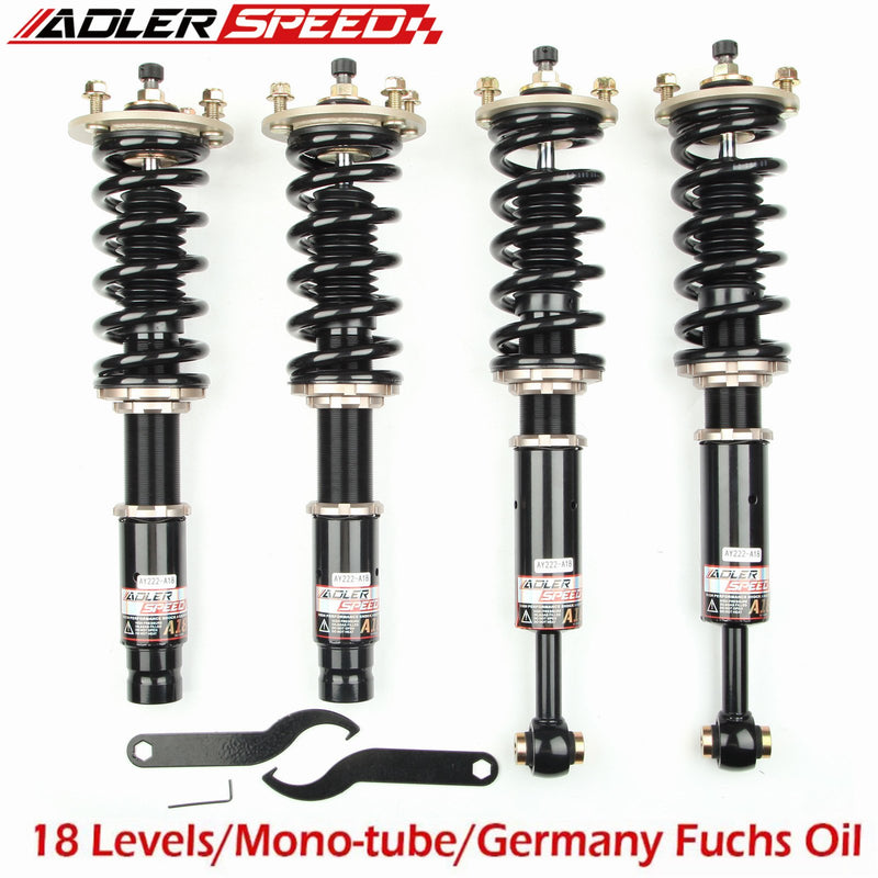 US SHIP ! ADLERSPEED 18 Level Damping Coilover Suspension Kit For Honda Accord CG CF 98-02