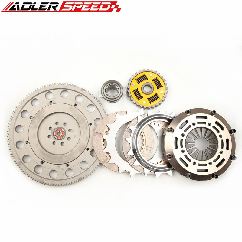 ADLERSPEED SPRUNG CLUTCH TWIN DISC KIT & FLYWHEEL FOR 13-19 SCION FR-S SUBARU BR-Z FT86 GT8 MEDIUM