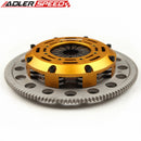 ADLERSPEED Racing Twin Disc Clutch Kit & Flywheel For 04-18 Subaru WRX STI EJ25 6-Speed Medium