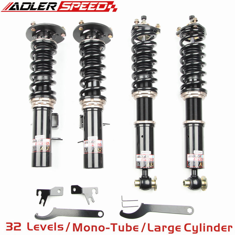 US SHIP 32 Step Damper Mono Tube Coilovers Suspension Lowering Kit for BMW E34 RWD 87-95