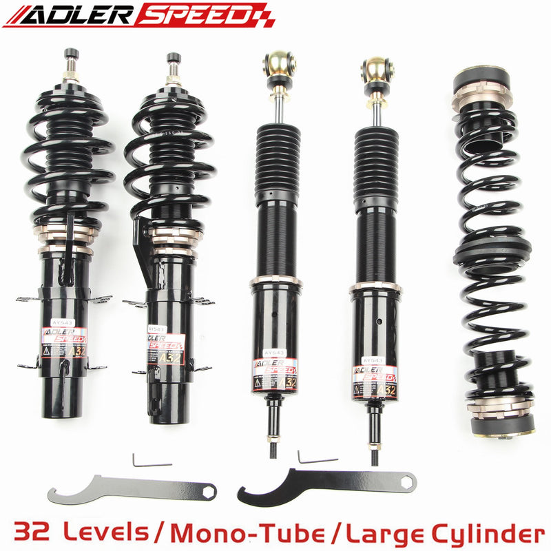 US SHIP ADLERSPEED 32 Way Mono Tube Adjustable Coilovers Suspension Kit For Audi TT (8N) 2000-06