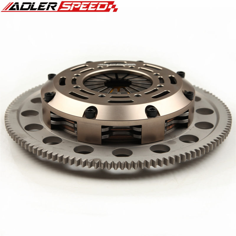 ADLERSPEED SPRUNG CLUTCH TWIN DISC KIT & FLYWHEEL FOR 13-19 SCION FR-S SUBARU BR-Z FT86 GT8 MEDIUM