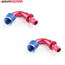 US SHIP ! 2PCS 120 /150 /180 Degree Push on Lock Hose End Fitting - 4AN 6AN 8AN 10AN 12AN US