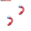 US SHIP ! 2PCS 120 /150 /180 Degree Push on Lock Hose End Fitting - 4AN 6AN 8AN 10AN 12AN US