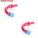US SHIP ! 2PCS 120 /150 /180 Degree Push on Lock Hose End Fitting - 4AN 6AN 8AN 10AN 12AN US