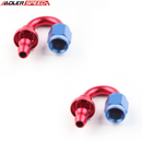 US SHIP ! 2PCS 120 /150 /180 Degree Push on Lock Hose End Fitting - 4AN 6AN 8AN 10AN 12AN US