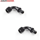 US SHIP ! ADLERSPEED 2pc 45/90 Degree -4AN 6AN 8AN 10AN 12AN Push on Hose End Fuel Fitting Adapter