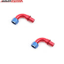 US SHIP ! ADLERSPEED 2pc 45/90 Degree -4AN 6AN 8AN 10AN 12AN Push on Hose End Fuel Fitting Adapter